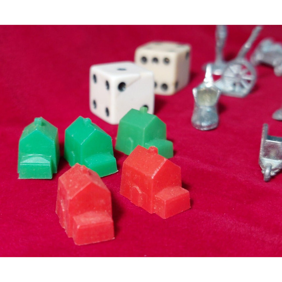 Monopoly Replacement Pieces including 24 Hotels - 48 Houses - 2 Dice - 8 Tokens - Picture 11 of 16
